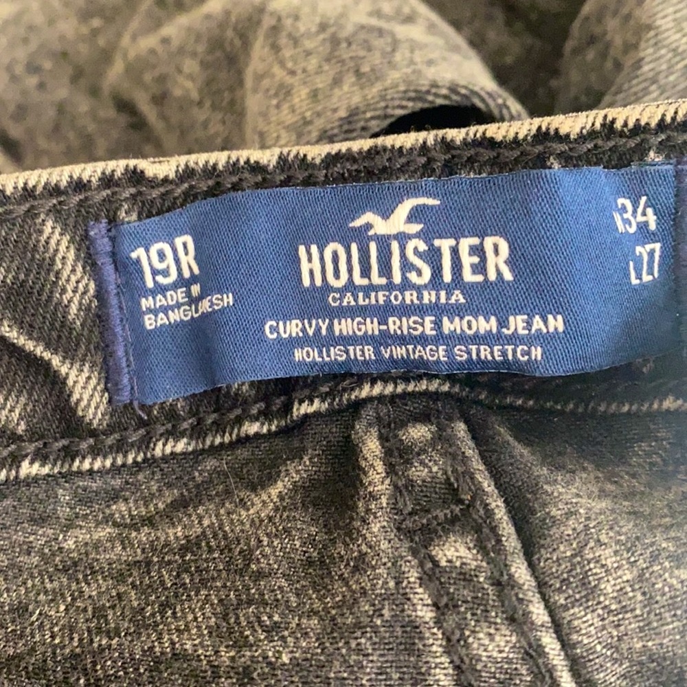 hollister curvy high rise mom jean vintage stretch size 19 - Picture 2 of 4